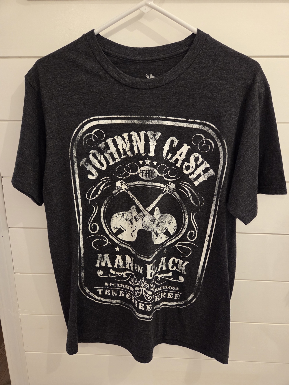 Zion Rootswear Johnny Cash Graphic Tee - Charcoal Black
